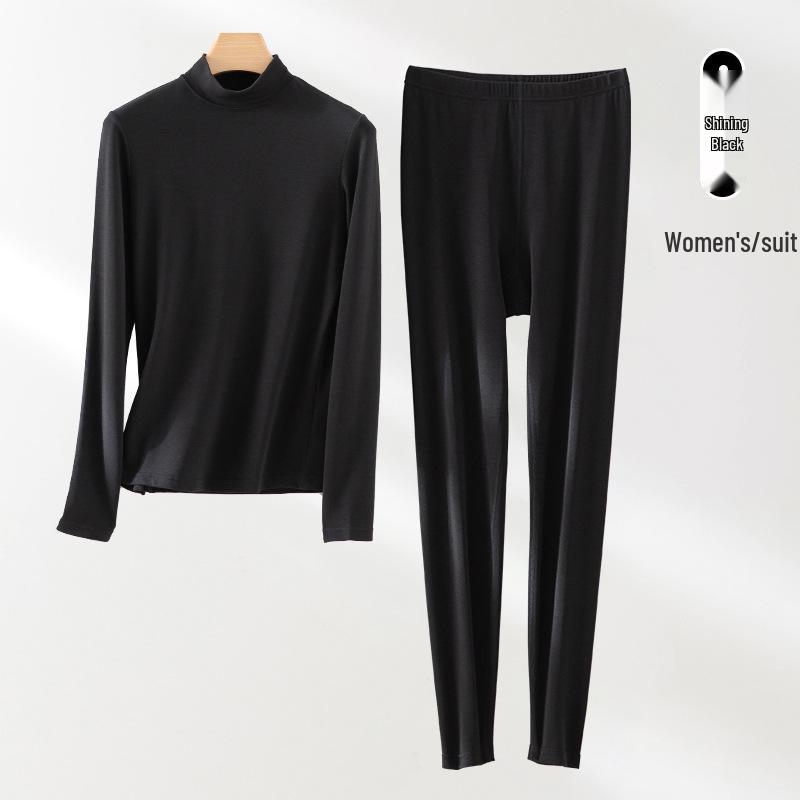 Modal Cashmere Silk Half Turtleneck Long-Sleeve Thermal Top for Women - Versatile Autumn/Winter Wear