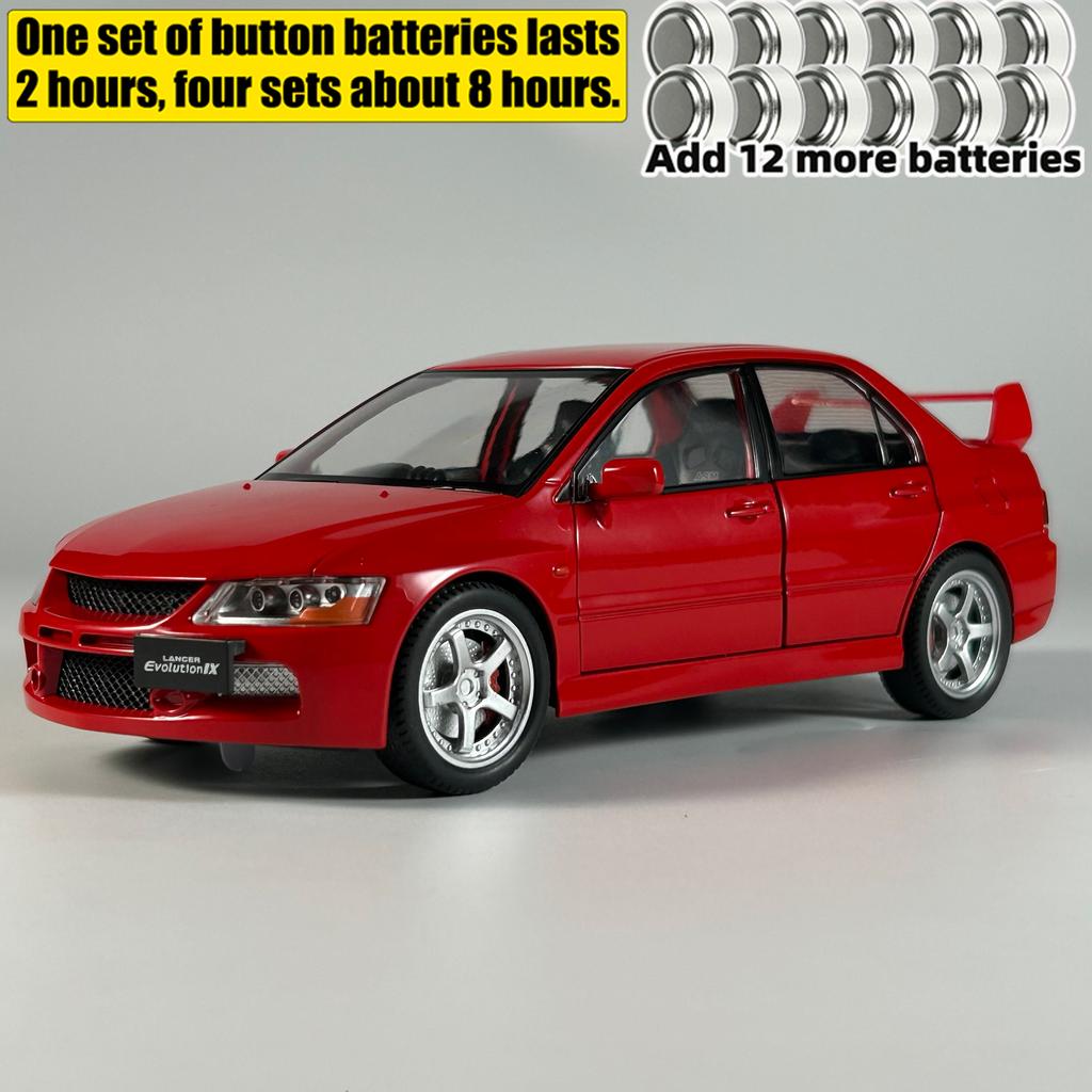 JDM 1:24 Mitsubish Lancer Evolution EVO9 Compact Car Alloy Metal Diecast Model Car Best Birthday Gift For Children's Toy Collect