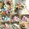 Luxurious 10 Heads Artificial Silk Hydrangea Fake Flowers For Stylish Interior Decoration