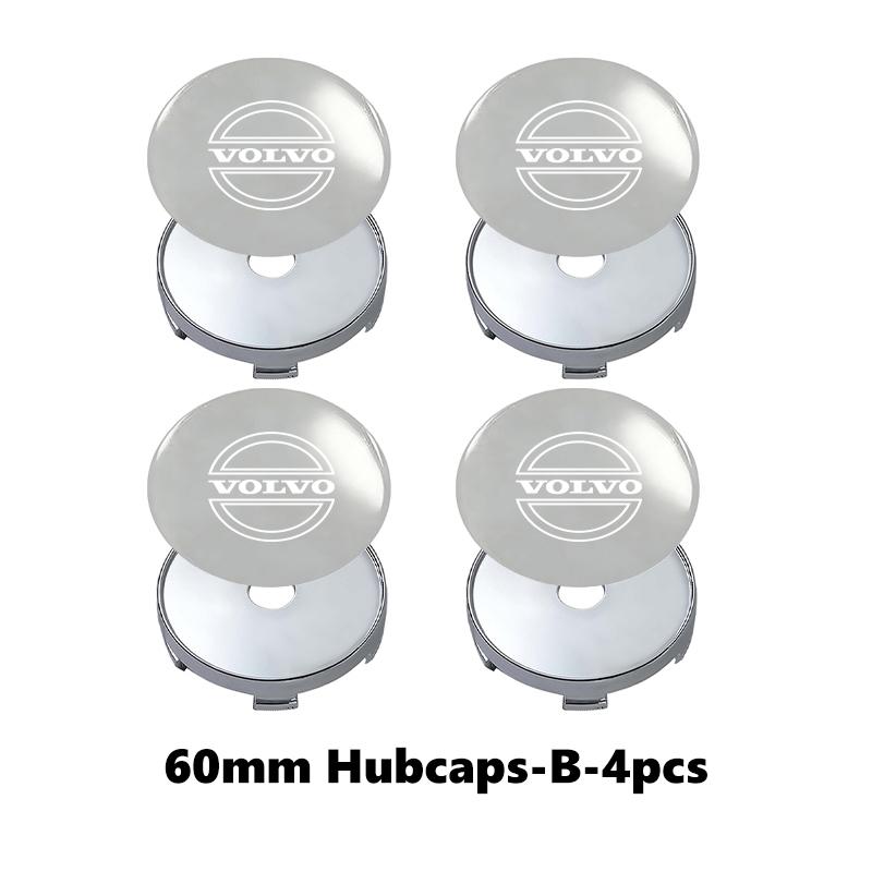 For Volvo 4pcs Car Wheel Hub Protective Cover Universal Anti-Dust Center Cap S60 S80 S90 C30 XC40 XC60 XC70 XC90 V40 V60 V90 T6