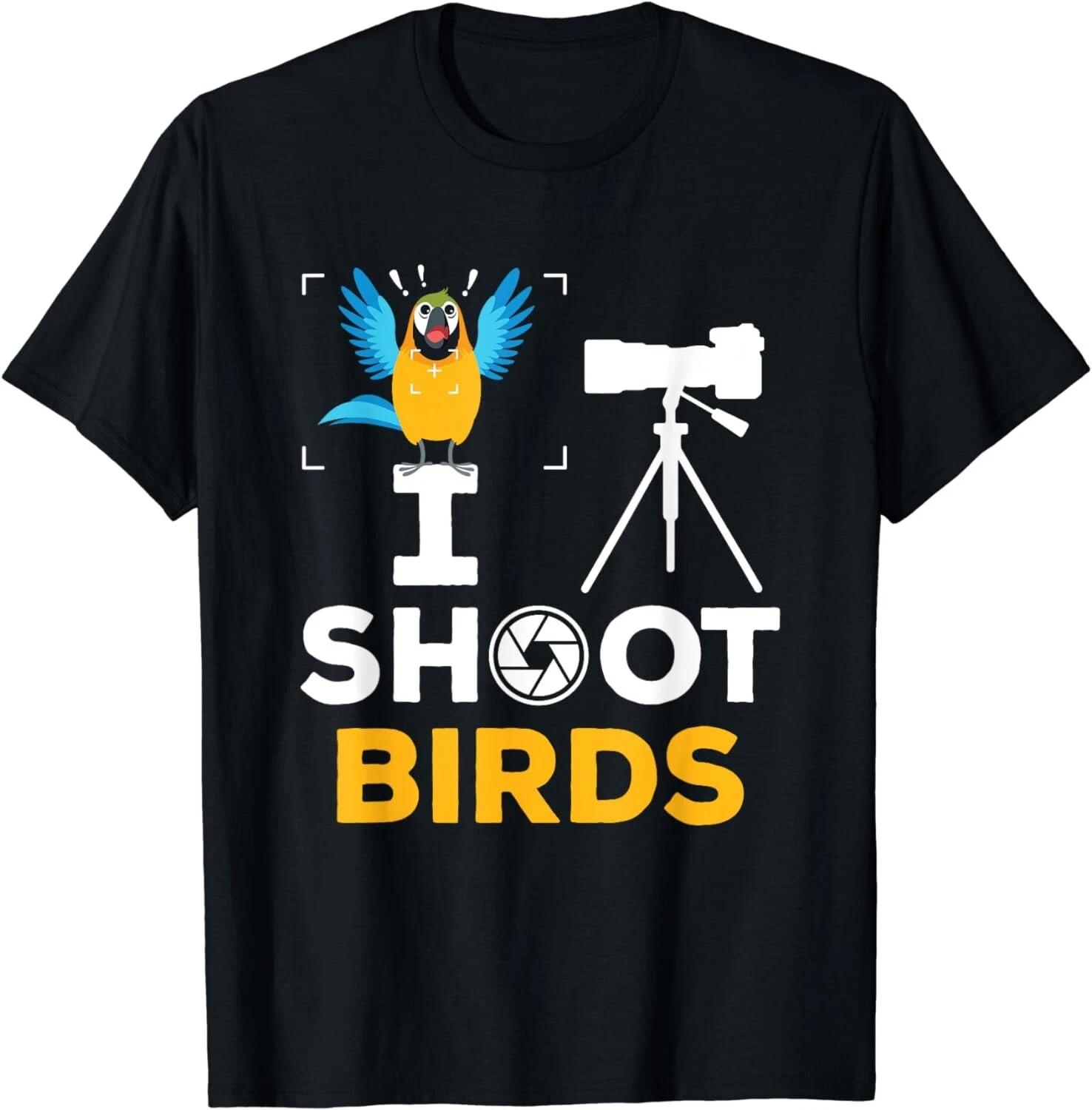 

I Shoot Birds - Funny Photographer Bird Photography Gift Unisex T-Shirt 2XL
