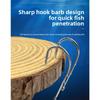 Tide Hook Double Back Thorn Crooked Mouth Fish Hook Straight Handle Hook High Carbon Steel Hawkbill Hook Single Hook Fishing Gear