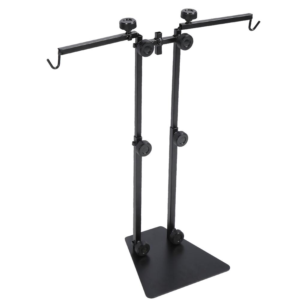 Reptile Lamp Stand Multipurpose Double Hook Adjustable Terrarium Metal Light Stand for Reptile