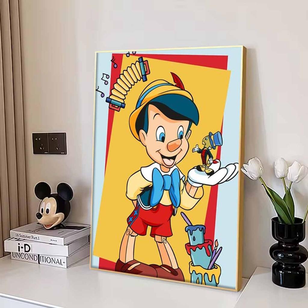 DIY Diamond Painting Pinocchio and The Dwarfs Cross Stitch Kit Mosaic Art Diamond Painting Full Circle Diamond Home Decoration