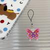 Unique Butterfly Phone Lanyard Colorful Butterfly Wristlet Keychain Bracelets for Women Girls Acrylic Animal Keyring