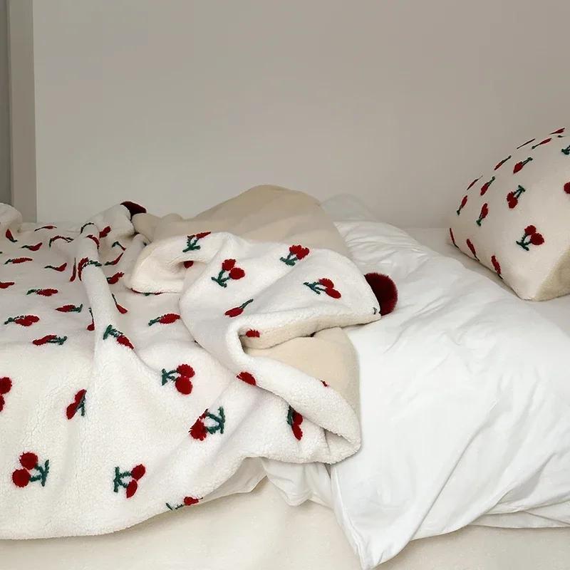 New Selected High Grade Sheep Rollie Loop Fleece Warm Blanket for Autumn Winter Fluffy Warmth Sofa Blankets Thicken Bed Blanket