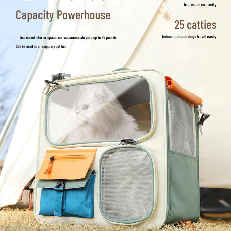 Portable Large-Capacity Cat and Dog Backpack with Warm Seat