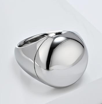High Polished Mirror Big Ring Stainless Steel High Quality Women 18K Gold Not Fading Ring for Engagement