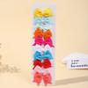 10Pcs/Set Classical Solid Ribbon Bow Hair Clips for Kids Girl Handmade Bows Hairpin Barrettes Headwear Children Hair Accessories