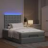 VidaXL Ottoman Bed Frame with Light Grey Mattress 120x190 Cm Fabric 3314155