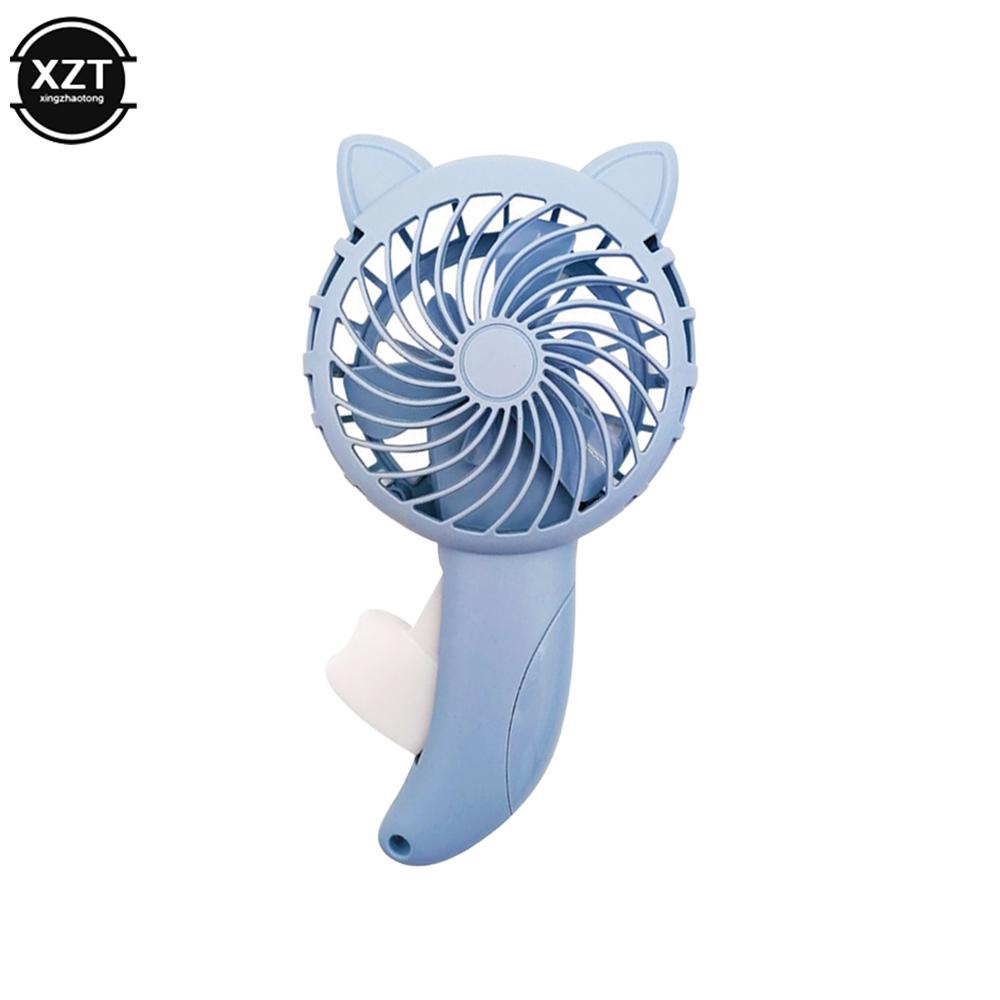 Mini Portable Hand Pressure Fan Without Battery Household Cartoon Cooling Air Conditioner for Children Kids Manual Fan 3 Colors