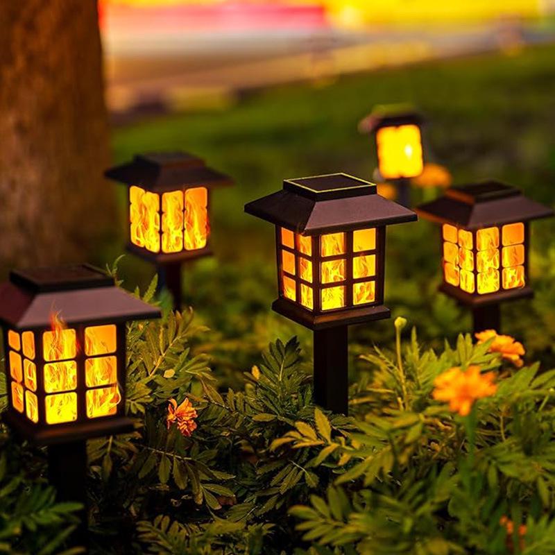 Solar Flame Lawn Lamp - Outdoor Waterproof Garden Light for Courtyard and Landscape