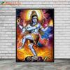 Shiva Hinduism Goddess of India Wall Art Canvas Painting God of Destruction Wall Pictures For Living Room Nordic Poster Unframed
