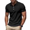 New Versatile Pure Cotton Sports Fitness Men'S Twill Polo Shirt, Business Casual Men'S Solid Color Short Sleeved T-Shirt