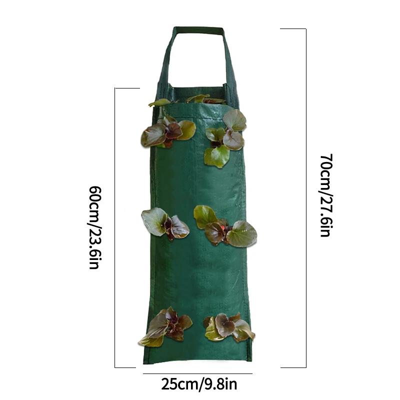 Hanging Grow Bag Strawberry Flower Planter Pots Vertical Garden Vegetable Planting Pots Indoor Outdoor Garden Accessories