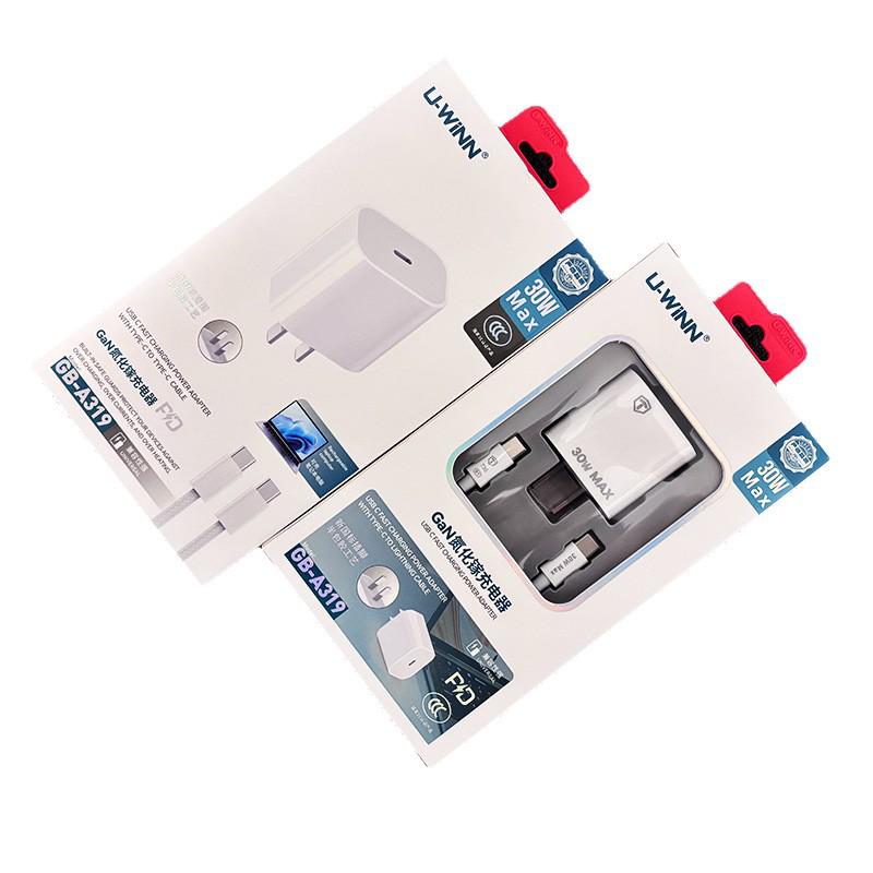 30W GaN Charger with Type-C Cable for Apple iPhone 15 - Fast Charging