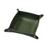PU Leather Foldable Desktop Storage Tray, Square Organizer for Keys Jewelry Cosmetics, Waterproof Valet Tray for Home Office