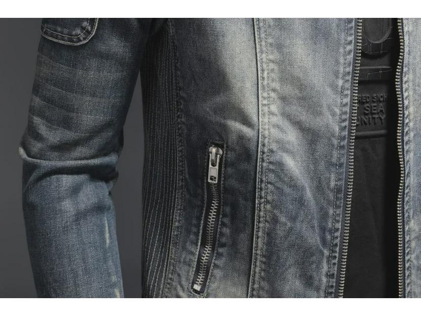 Marvel Venom Herren Retro Stehkragen Jeansjacke - Lässiger europäischer/amerikanischer Stil, Große Größe, Ideal zum Radfahren/Motorradfahren