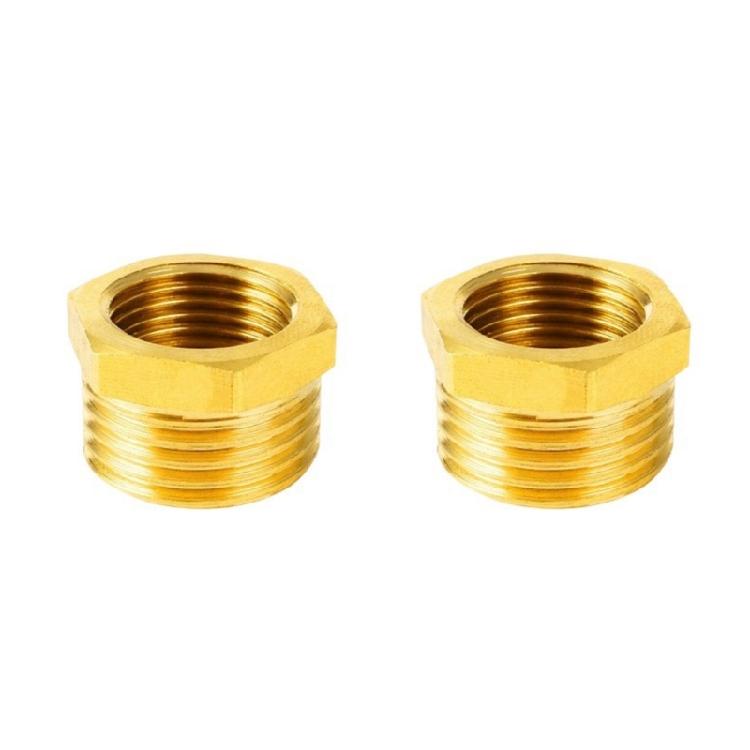 Corrosion Resistant Brass Air System Reducers Direct Diameter Conversion Hexagonal Socket Threaded Pipe Fitting