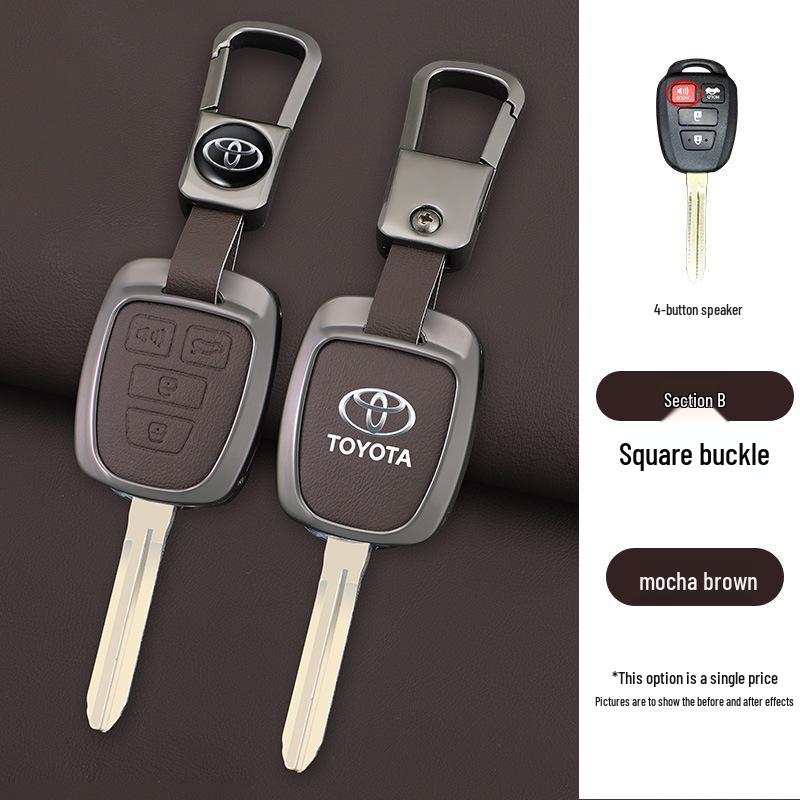 Metal Shell Key Case for Toyota FJ Cruiser, Old Model RAV4, Prado, and Land Cruiser