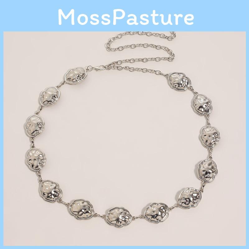 Metal Cloud Waist Chain For Women With Geometric Line Art Spring Fashion Accessory