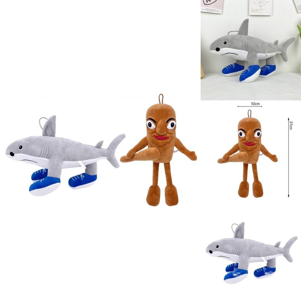 Shark Plush Toy With Pp Cotton Filling Short Plush Animal Stuffed Doll For Kids