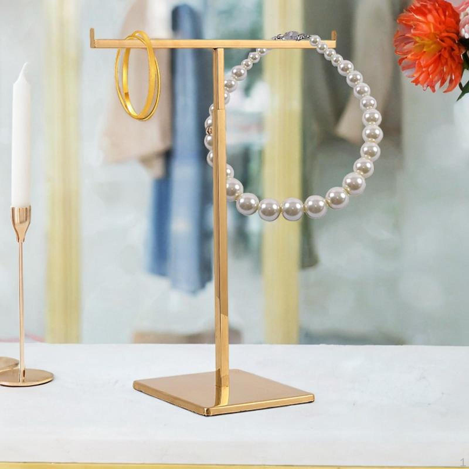 

Подставка для сумочки с двумя крючками, подвесная, из нержавеющей стали, регулируемая по высоте, башня для ювелирных изделий в форме буквы Т