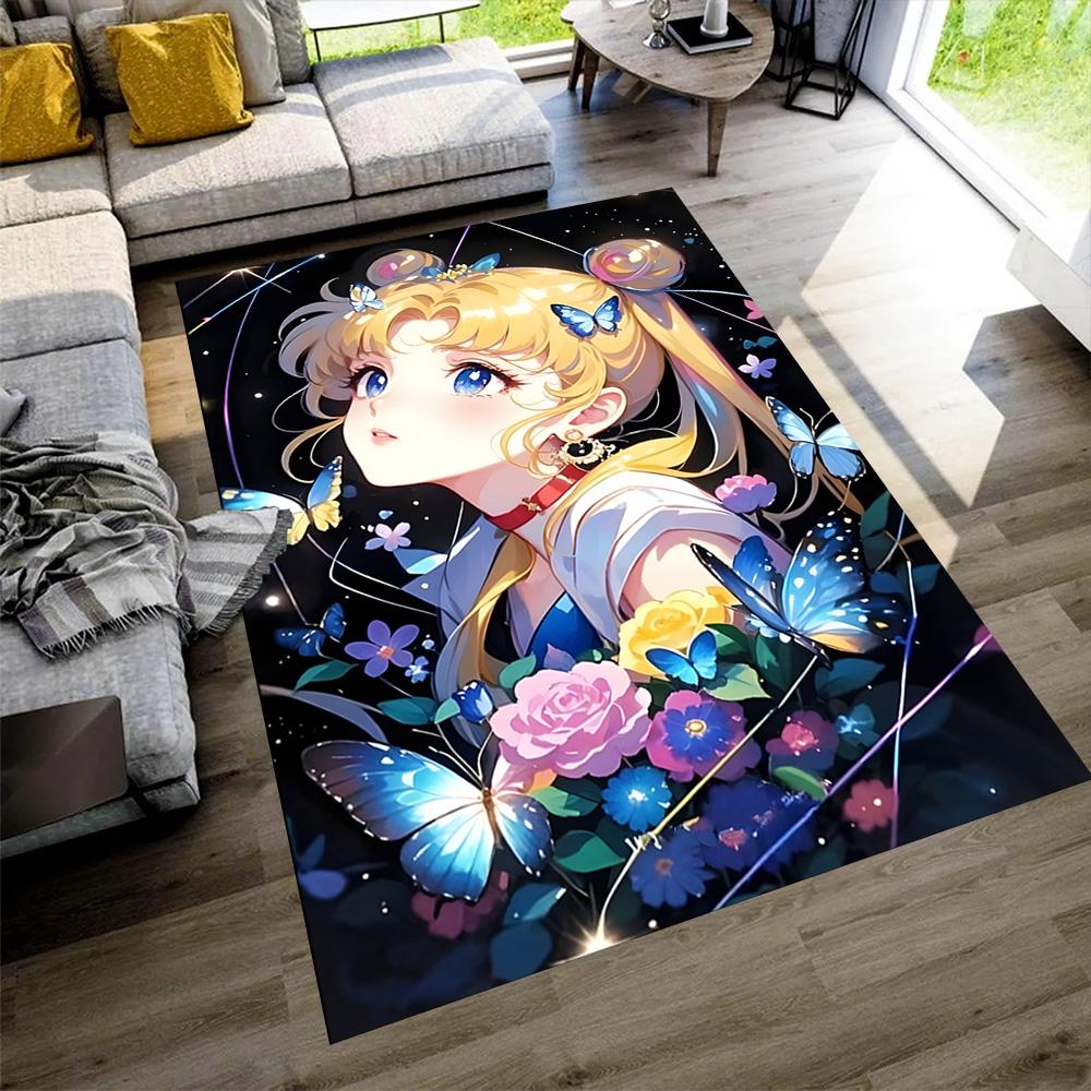Sailor Moon Magic Carpet Perfect for Game Room Decorate Room Balcony Playrooms Antislip Carpet Decorate Offices Best for Christmas