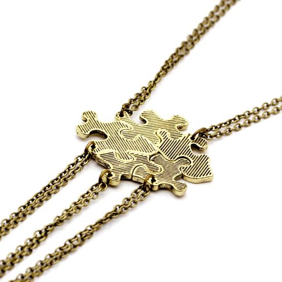 5Pcs Letter Print Chain Friendship Necklaces Gift Always Together Puzzle Best Friends Necklaces Jewelry Accessory