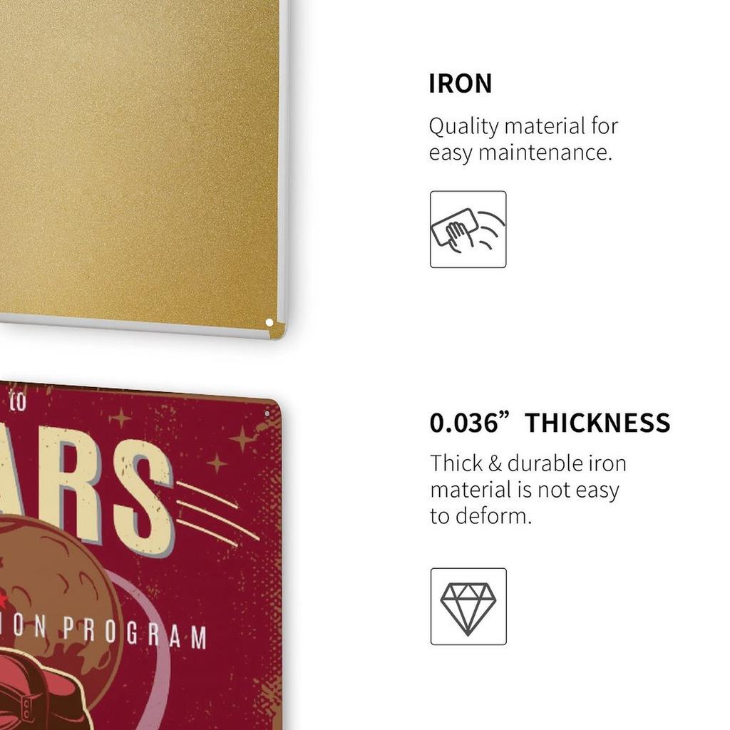 1 Stück Rustikales Gealtertes Blechschild mit Klassischem Rost-Finish für die Innenwanddekoration, Wählen Sie zwischen 20x30cm oder 30x40cm