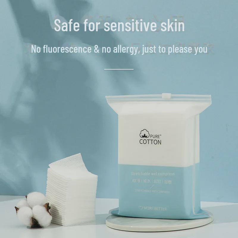 Stretchable Cosmetic Cotton Face Towel: Disposable, Moisturizing Makeup Remover & Sheet Mask Paper.