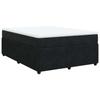 Maison Exclusive - Bed Slat Base with Mattress Black 140x200 Cm Velvet