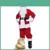 Warm And Breathable Adult Santa Claus Costume Set With Comfortable Loose Fit Design