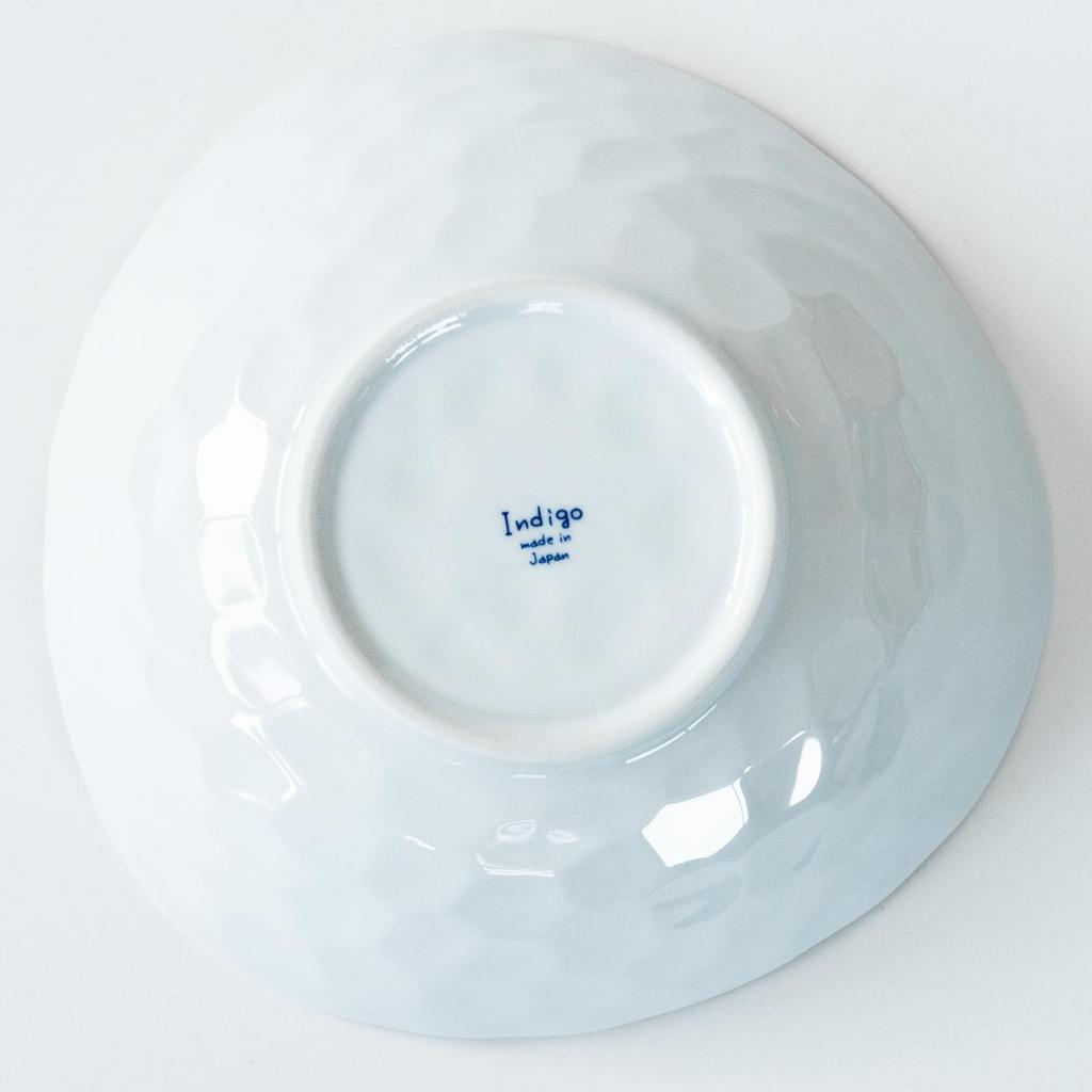 Nishikai Toki Hasami Ware Dinnerware Set and Approximately 20cm Indigo Ball Japanese Microwave and Dishwasher Made in Product Number 19868 (2 pieces,