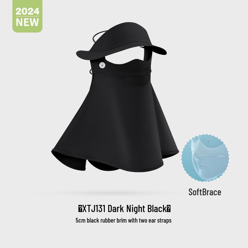 Women's Summer Ice Silk UV Protection Face Mask with Breathable Sunshade and Gradient Blush Design (XKZ42)