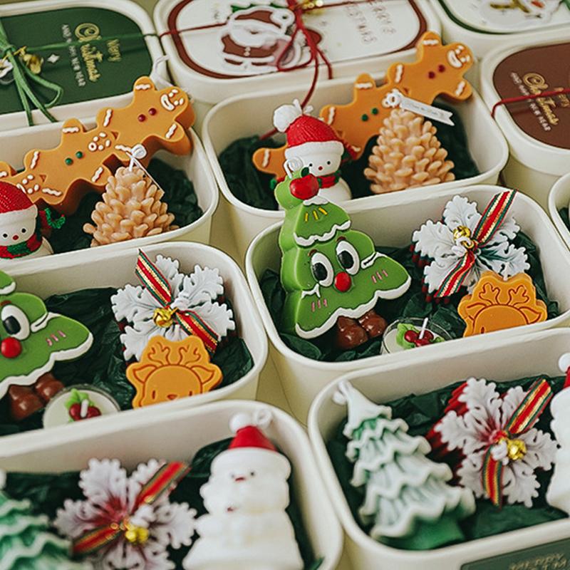 1 Set Atmosphere Cozy Handmade Long-Lasting Candle Gift-Worthy Gift Festive Christmas Fragrant Set Travel-Friendly 17.3x12x6.6cm