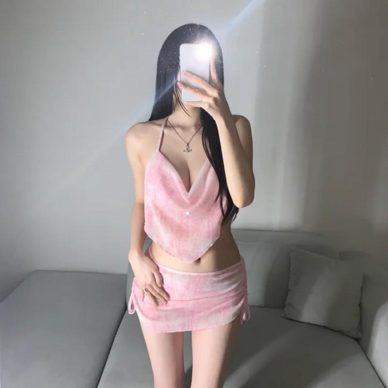 2025 Sexy Skirted Three-Piece Swimsuit Set: Slimming Bikini & Cover-Up for Vacation & Beach