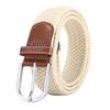 Korean Style Elastic Braided Canvas Belt with Pin Buckle for Men and Women