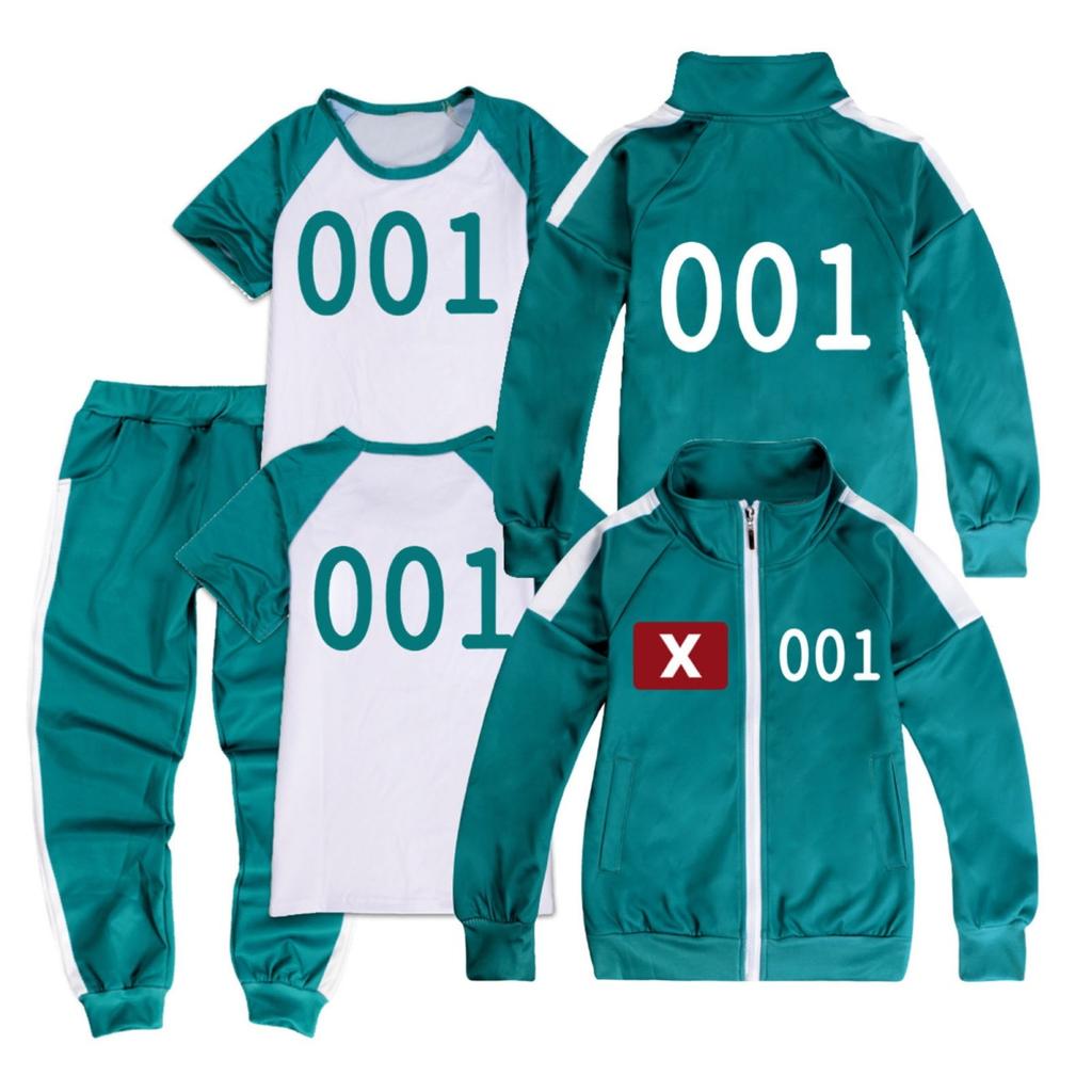 Yousheng 3 ks/sada Dětské herní cosplay oblečení pro volný čas Kabát Top Kalhoty Sportovní oblek Barevně ladící sportovní oblečení Korejský televizní seriál Dřevěný mužský kostým