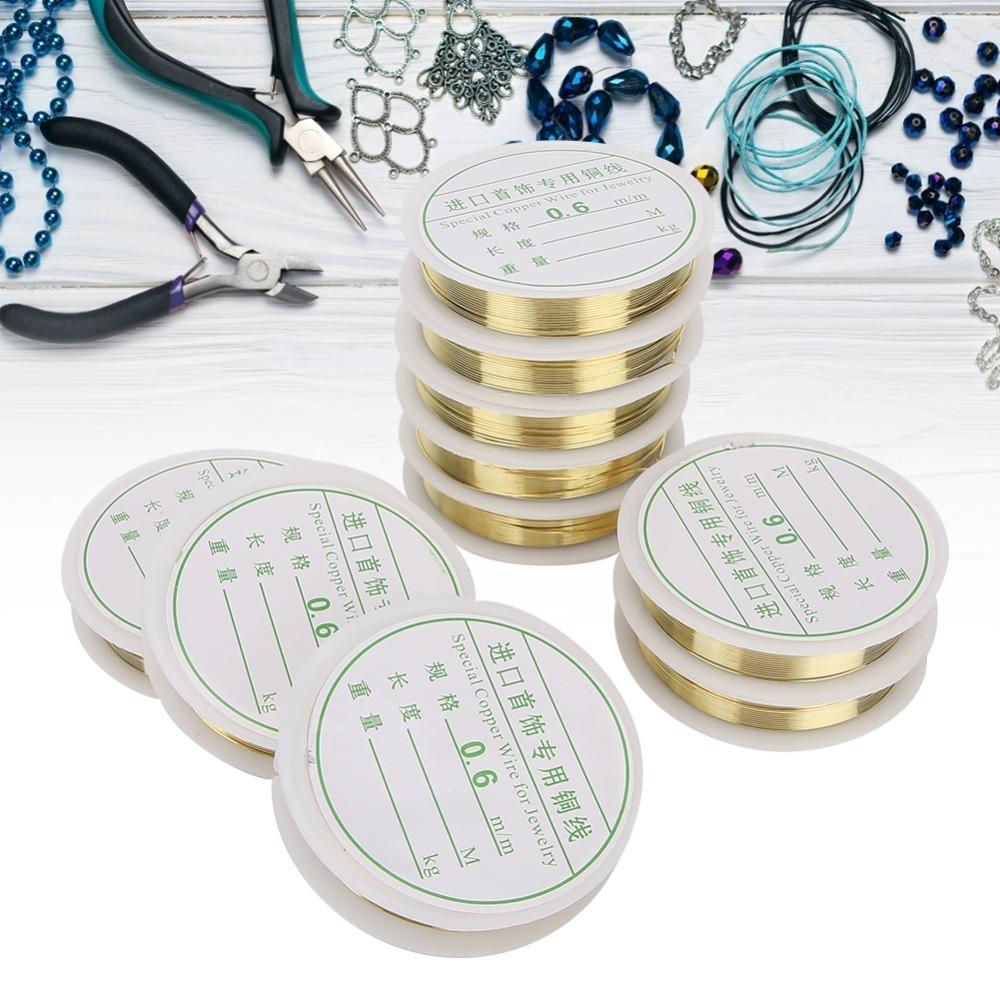 10 Stück Roségoldfarben Schmuck Kupferdraht 0,6 mm Halskette Schmuck Perldraht Perlenzubehör