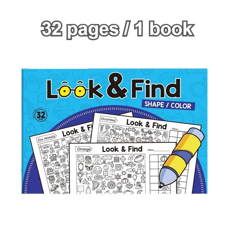 

32-Page Kids Find the Item Coloring Book,Fun Focus & Attention Training Activity Workbook for Early Learning &Educational Games