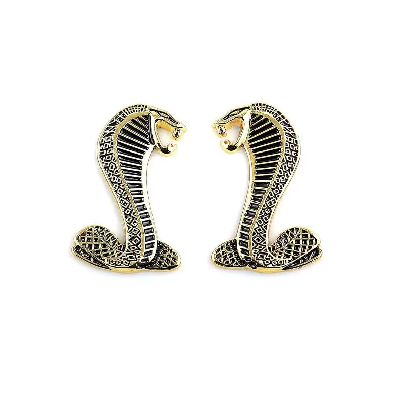 Automotive General Cobra 3D Sticker Car Modification Personalized Metal Tail Logo Covering Scratches Accessories