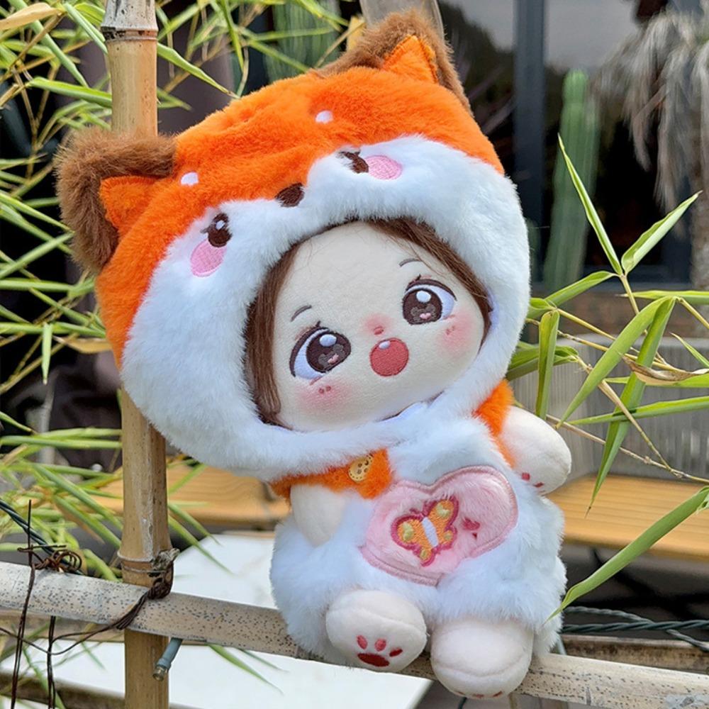 Animal Headcover Cotton Doll Clothes Set Strap Pants Plush Dolls Clothes  20cm Cotton Doll