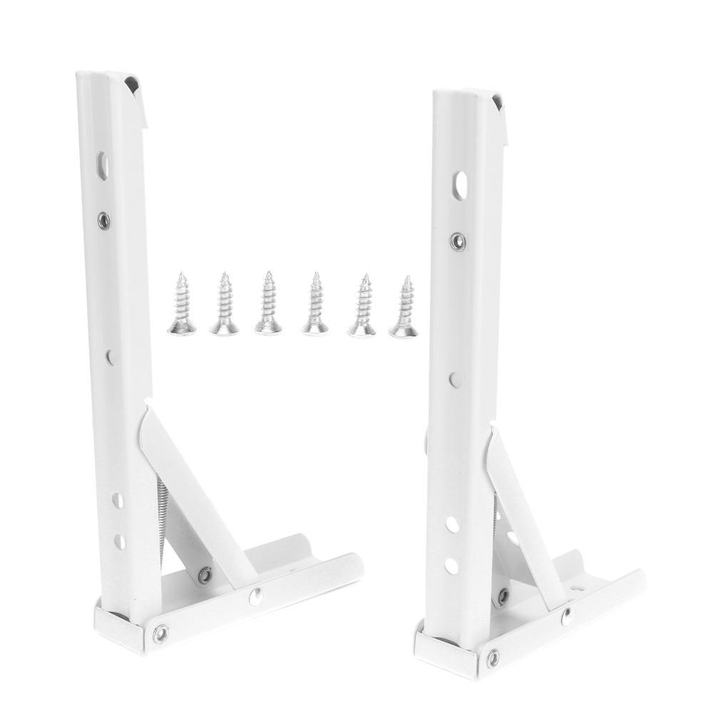 2pcs Cold Rolled Steel Desk Hinge White Folding Hinge Durable Shelf Bracket  Storage