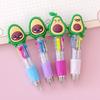 Cute 4-Color Ballpoint Pen Animal Toppers Retractable Cartoon Pens 0.7mm Tip Novelty Writing Pen for School Supplies