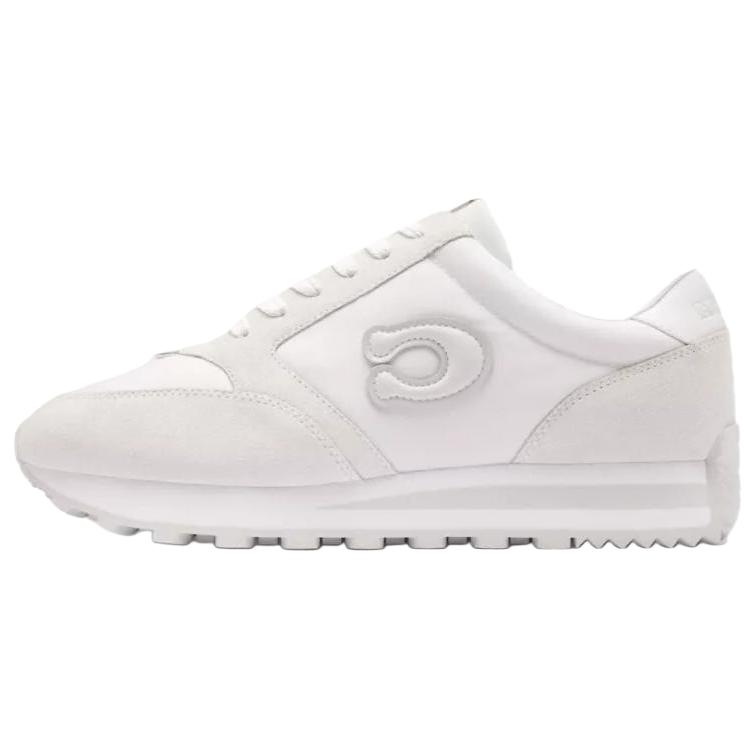 

Coach Замшевые низкие кеды на шнуровке, мужские, белые, CU362-OPI 42