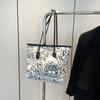 Niche Design Graffiti Portable Tote Bag Women's Autumn and Winter New Casual Shoulder Bag Large Capacity Underarm Bag
