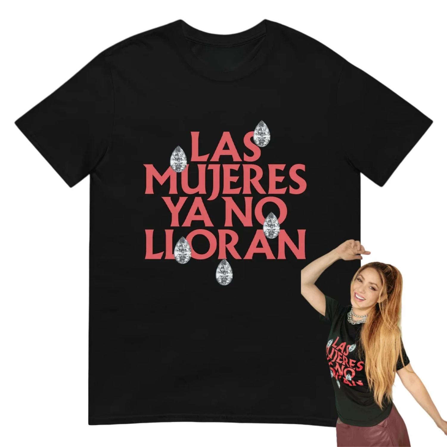 

2026 Shakira Same Style T-shirt Men and Women New Summer Cotton Clothing Casual Fashion Round Neck Short Sleeved Tee Streetwear S чёрный
