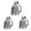 Vintage Zinc Alloy Angel Wings Bell Keychain for Bikers