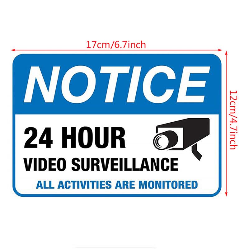 Security Camera Vinyl Sign Weatherproof Sticker Video Surveillance